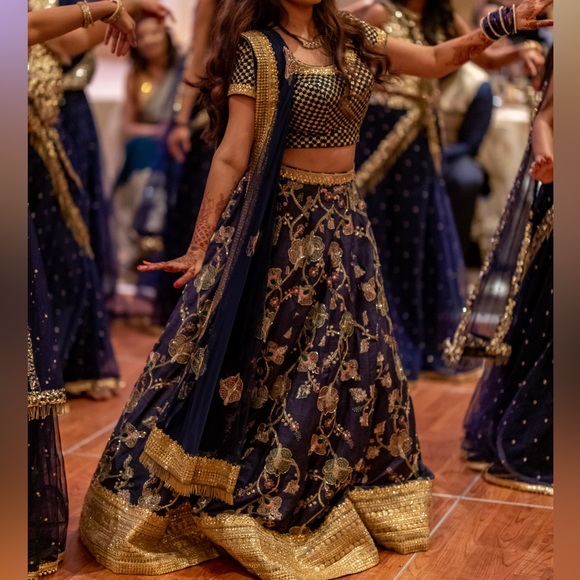 Shymal and Bhumika Inspired Raw Silk Indian Lehenga by designer Saniya Fashions - Picture 11 of 14